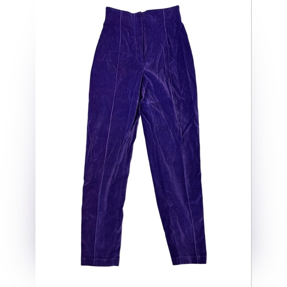 Versace Women's Purple Velvet Pants (Can400)